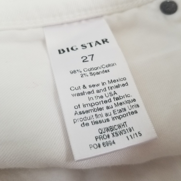 Big Star Billie Crop Slim Boyfriend Jeans Unworn Washed Size 27 - Picture 7 of 8